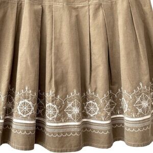 Loft Ann Taylor Corduroy Embroidered Skirt